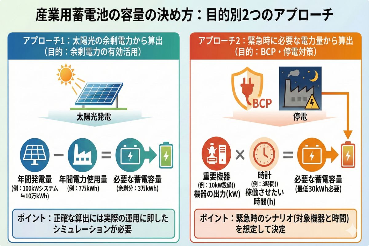 産業用蓄電池の容量の決め方