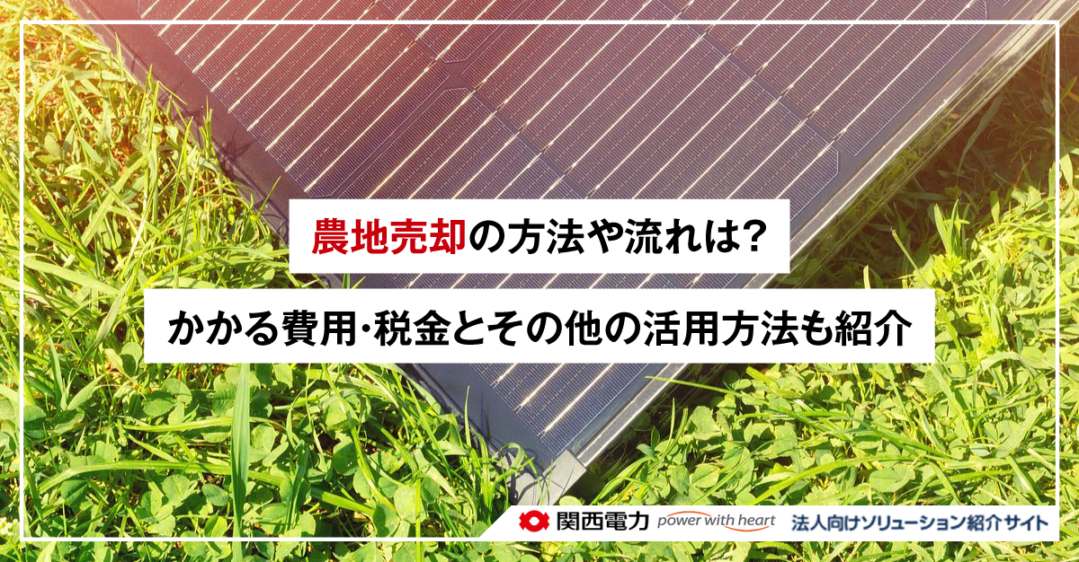 農地売却の方法や流れは？かかる費用・税金とその他の活用方法も紹介