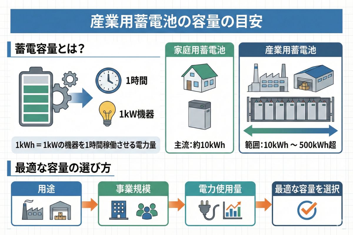 産業用蓄電池の容量の目安